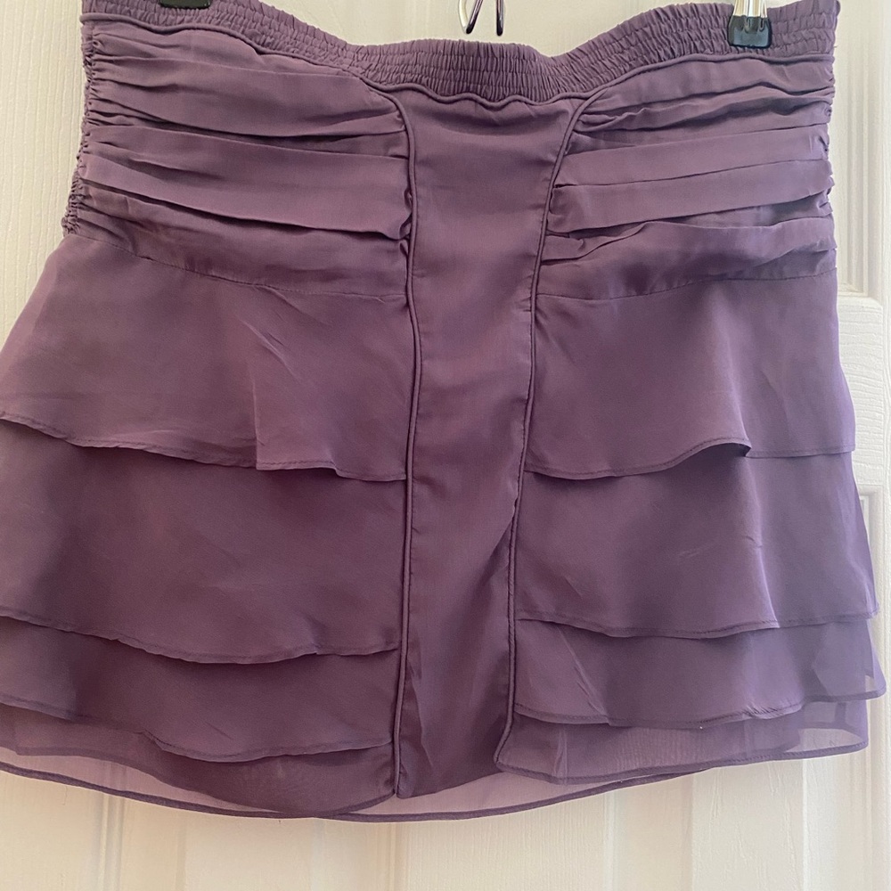 Gucci Heavenly Silk Tom Ford Lavender Ruffle Skirt Italian 40 = M